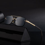 European Retro Frameless Men Sunglasses