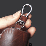Elegant Wood Texture Car Key Pouch
