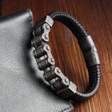 Black Steel Rope Men’s Bracelet
