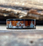 Classic Woodgrain Pattern Finger Ring