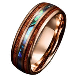 Men’s Rose Gold Wooden Finger Ring