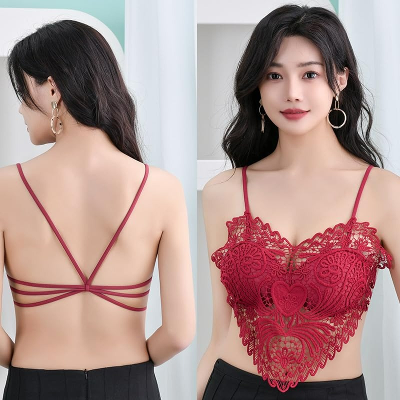 Elegant Floral Lace Bralette For Women ( Set of 2 )