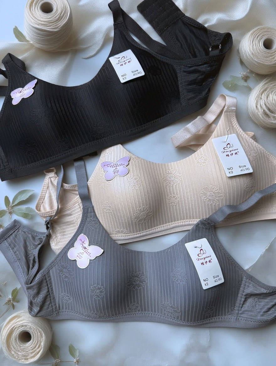 Luxury Floral Comfort Bra ( Set of 3 )