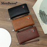 Men's Fashionable Zipper Wallet with Handheld Design
