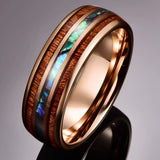 Men’s Rose Gold Wooden Finger Ring