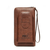 Men's Long Zipper Clutch Wallet with Large Capacity