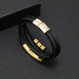 Boho Themed Multi-Layer Leather Wristband