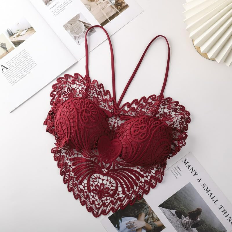 Elegant Floral Lace Bralette For Women ( Set of 2 )