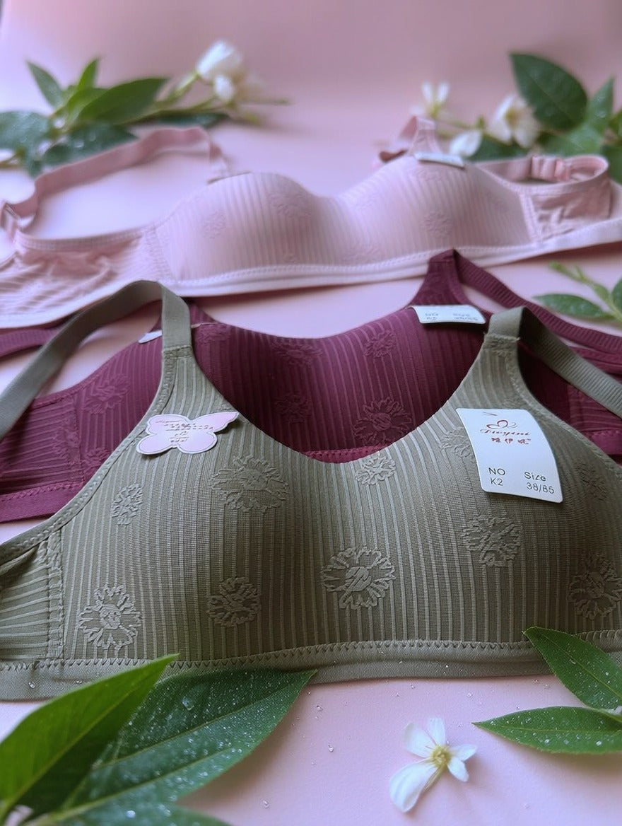 Luxury Floral Comfort Bra ( Set of 3 )