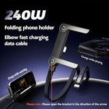 240W Fast Charging Cable with Invisible Stand