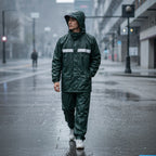Premium Rubber Waterproof Rain Suit (XXL)