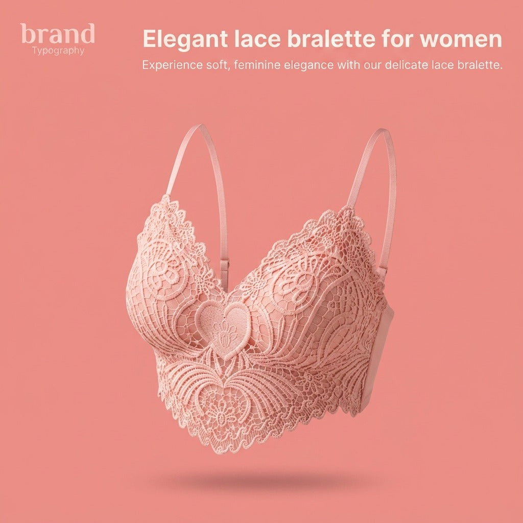 Elegant Floral Lace Bralette For Women ( Set of 2 )