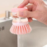 Multifunctional Cleaning Brush Kitchen Dispense Soap Water Dish