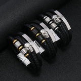 Classic Braided Genuine Leather Wristband