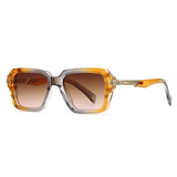 Retro Double Beam Square Frame Sunglasses