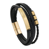 Boho Themed Multi-Layer Leather Wristband