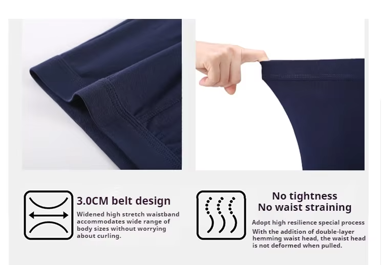 Breathable Anti-Chafing Men’s Boxer Briefs Long Fit (Set of 2)