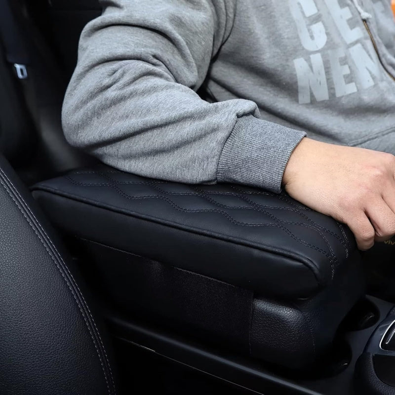 PU Leather lattice Pattern Embroider Car Hand Support