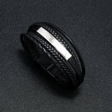 Multi-Layer Braided Men's Leather Bracelet