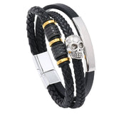 Classic Braided Genuine Leather Wristband