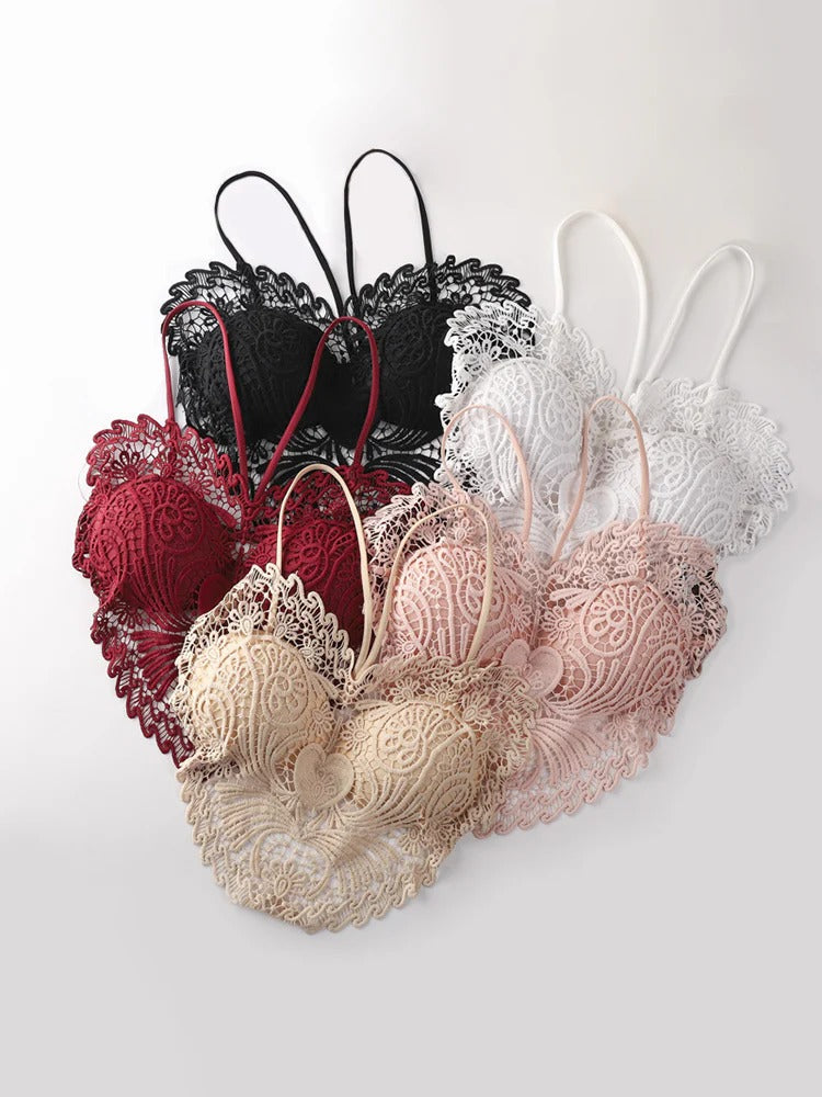 Elegant Floral Lace Bralette For Women ( Set of 2 )