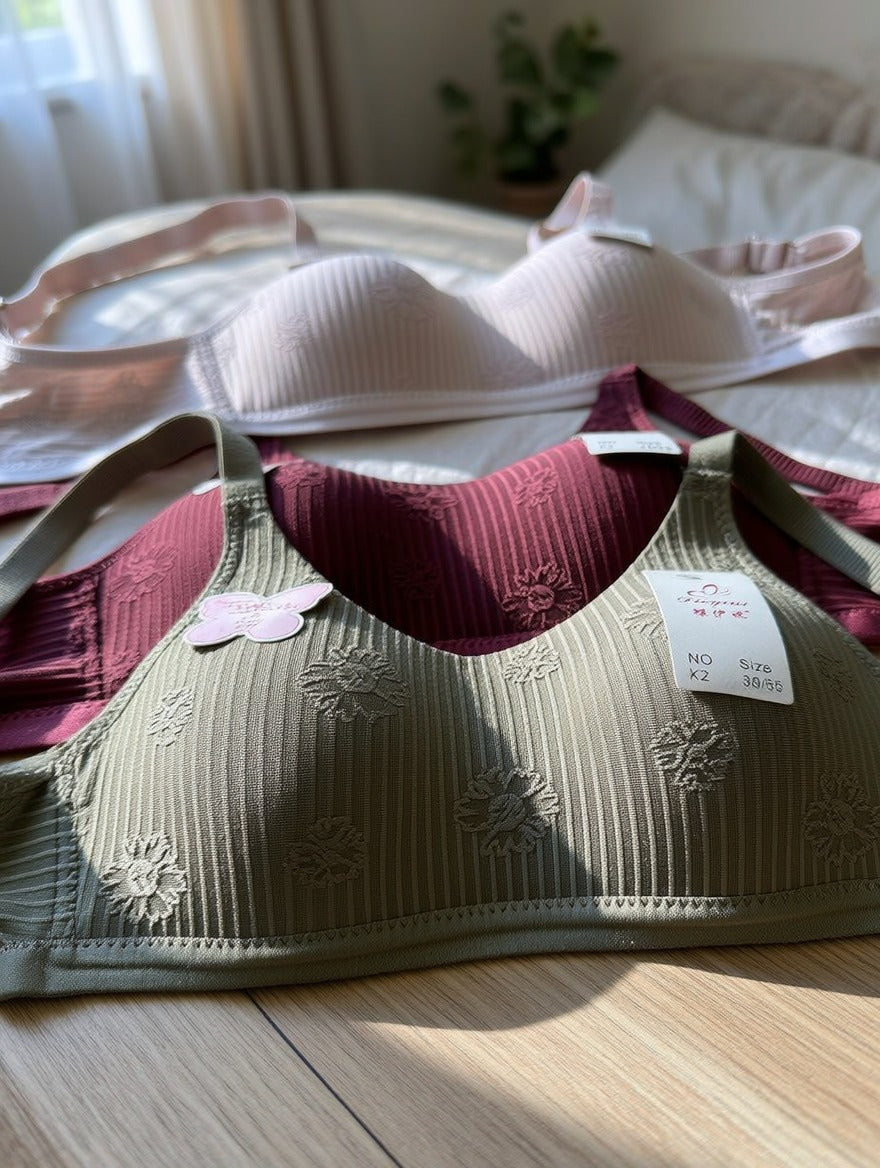 Luxury Floral Comfort Bra ( Set of 3 )