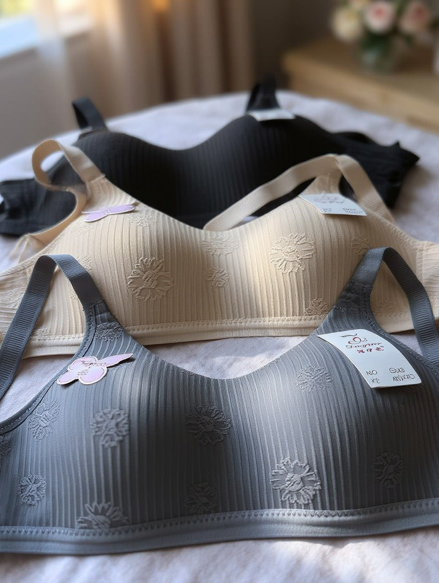 Luxury Floral Comfort Bra ( Set of 3 )