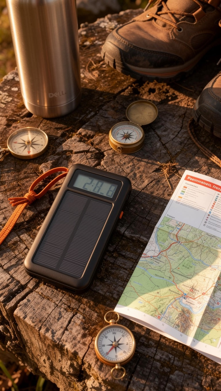 10000mAh Solar LED Multi Cable Power Bank