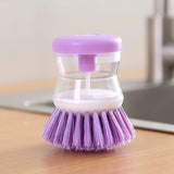 Multifunctional Cleaning Brush Kitchen Dispense Soap Water Dish