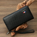 Men's Fashionable Zipper Wallet with Handheld Design