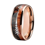Titanium Steel Fishbone Arrow Finger Ring