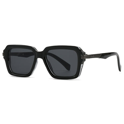 Retro Double Beam Square Frame Sunglasses