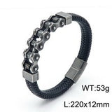 Black Steel Rope Men’s Bracelet