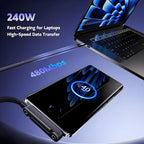 240W Fast Charging Cable with Invisible Stand