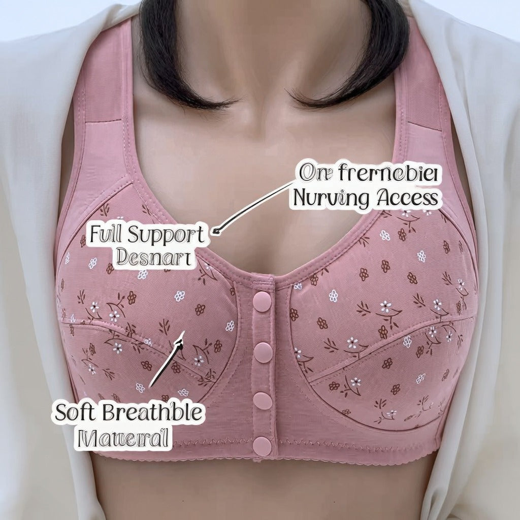 Floral Cotton Comfort Bra ( 1 Pcs )