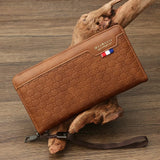 Men's Fashionable Zipper Wallet with Handheld Design