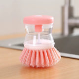 Multifunctional Cleaning Brush Kitchen Dispense Soap Water Dish