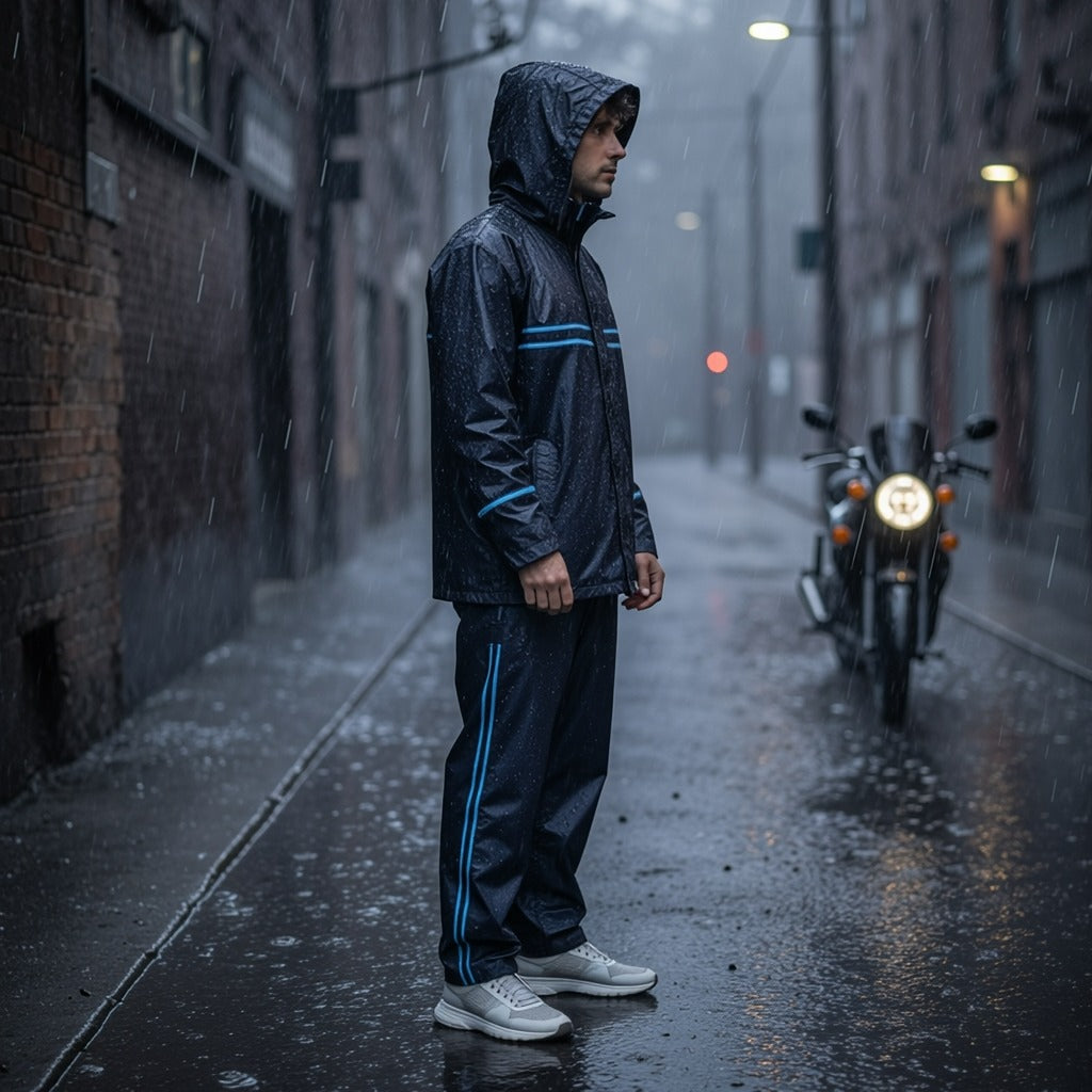 Windproof Full Coverage Raincoat Set (XXL)