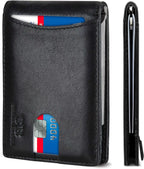 Solid Color Sleek Leather Card Holder