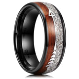 Titanium Steel Fishbone Arrow Finger Ring