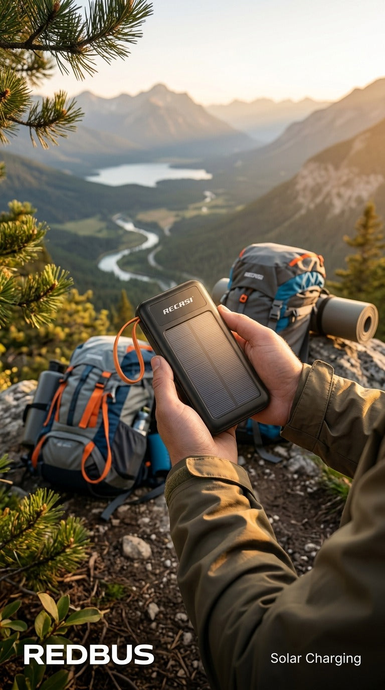 10000mAh Solar LED Multi Cable Power Bank