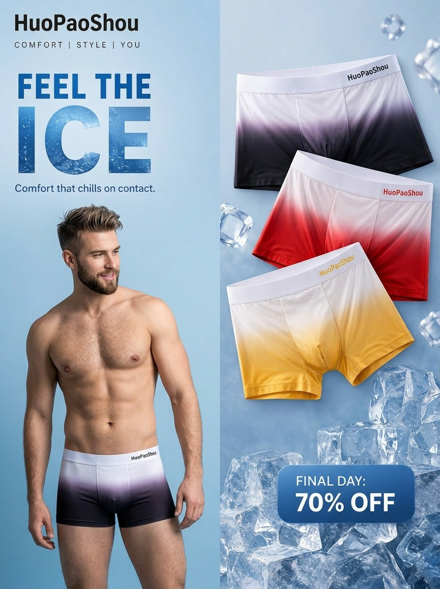 Men's gradient print seamless underwear ( Set of 03 )
