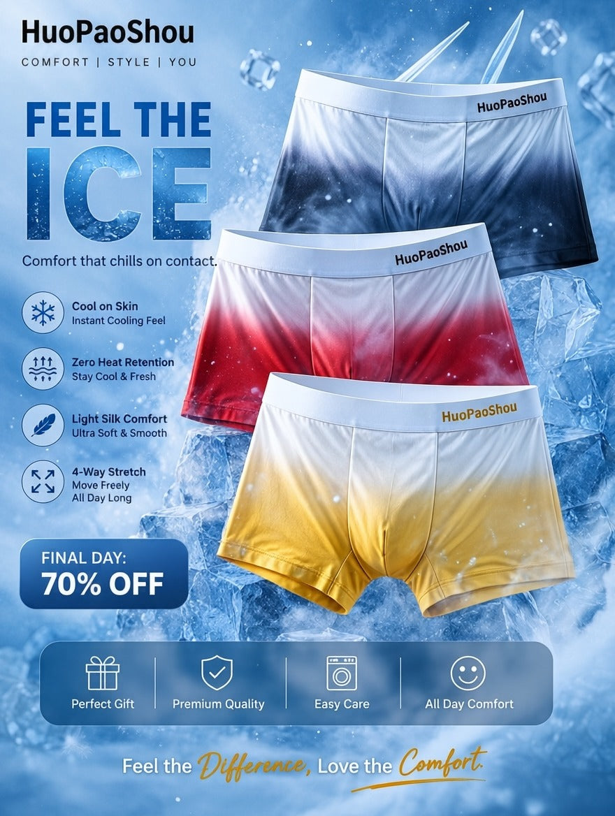 Men's gradient print seamless underwear ( Set of 03 )