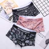 Breathable Lightweight Ice Silk Printed Underwear(set of 04)