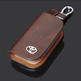 Elegant Wood Texture Car Key Pouch