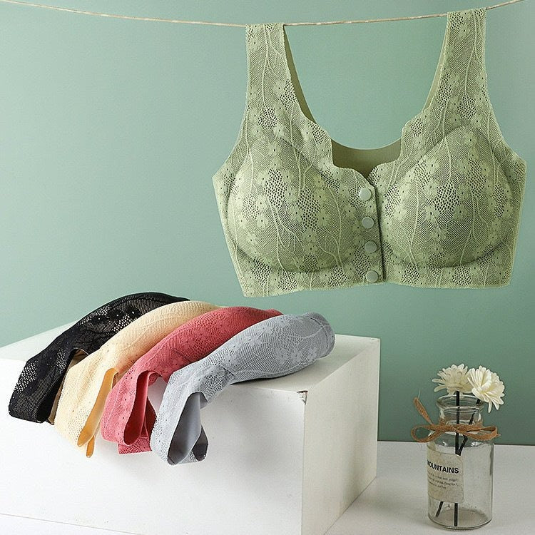 Korean Style Front Button Seamless Comfort Bra ( Set of 2)