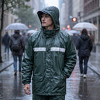 Premium Rubber Waterproof Rain Suit (XXL)