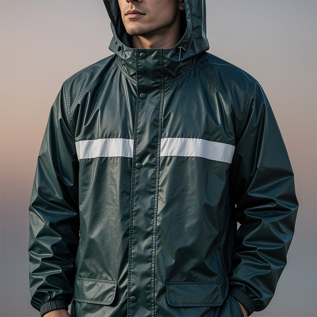 Premium Rubber Waterproof Rain Suit (XXL)