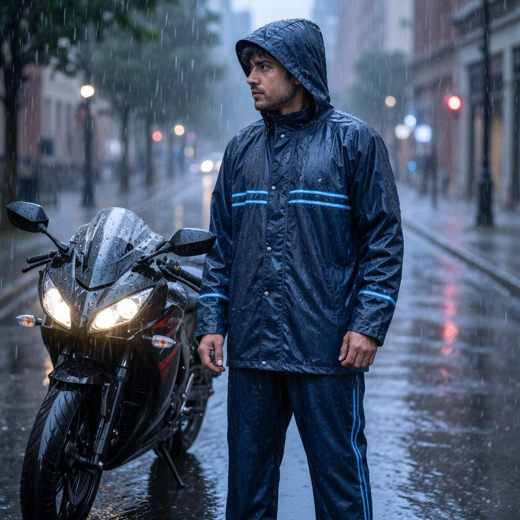 Windproof Full Coverage Raincoat Set (XXL)
