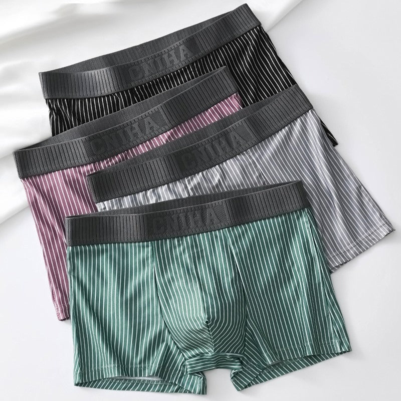 Men's Breathable Striped Premium Boxer ( Set Of 03 )